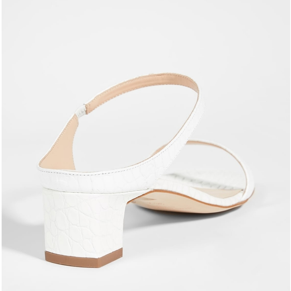 Club Monaco Marnee White Slide Sandals | Size 6 | NIB Women’s Resort Ready Shoes - Picture 8 of 11